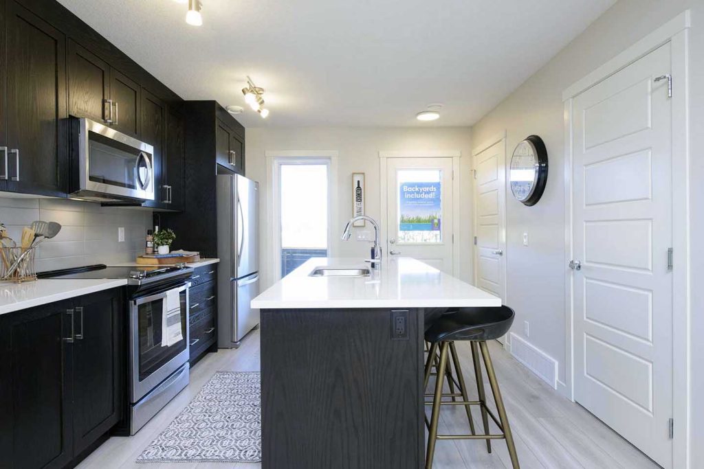 Avalon's Ambrosia townhome showhome with dark